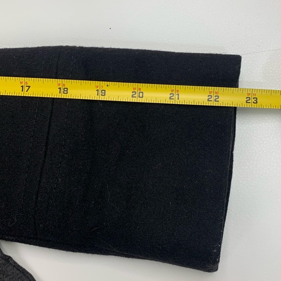 Michael Kors Wool Pea Coat Jacket Black Hooded Size 8 Pockets Snap buttons - Picture 13 of 16